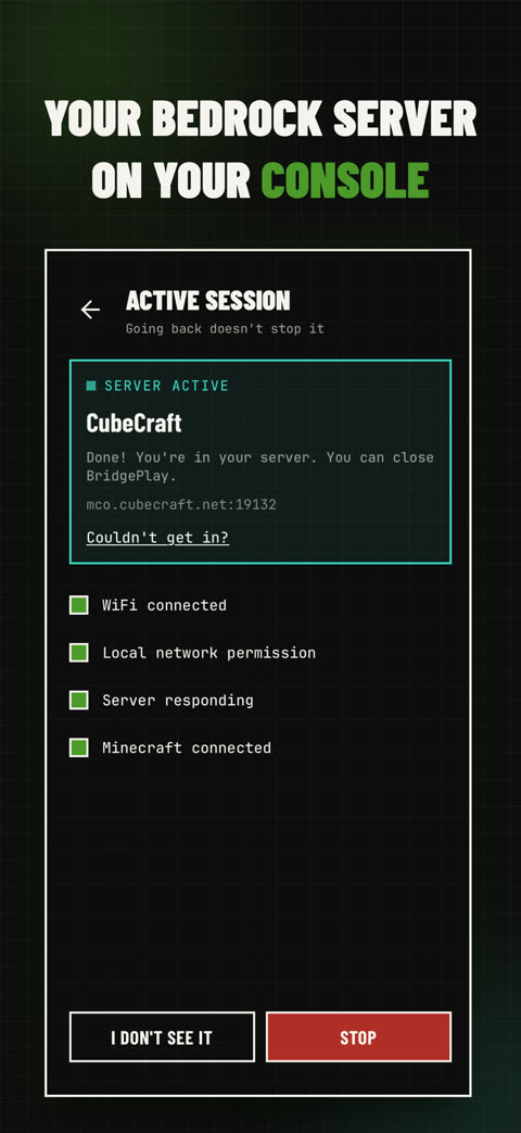BridgePlay: You're in your server