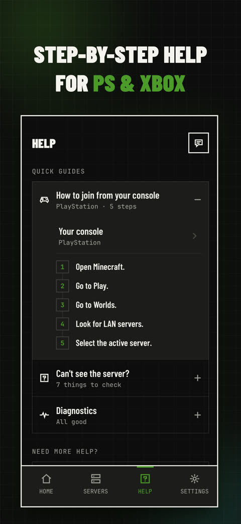 Step-by-step help for PS and Xbox