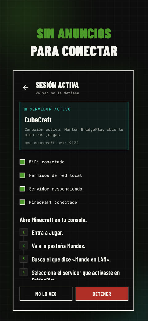 Sin anuncios para conectar